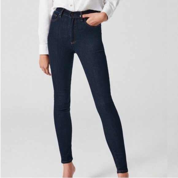 Denim Forum Denim - Denim Forum by Aritzia The Lola High Rise Skinny Dark Wash Jeans